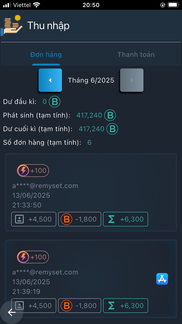 Giao diện cộng tác viên CapyLala