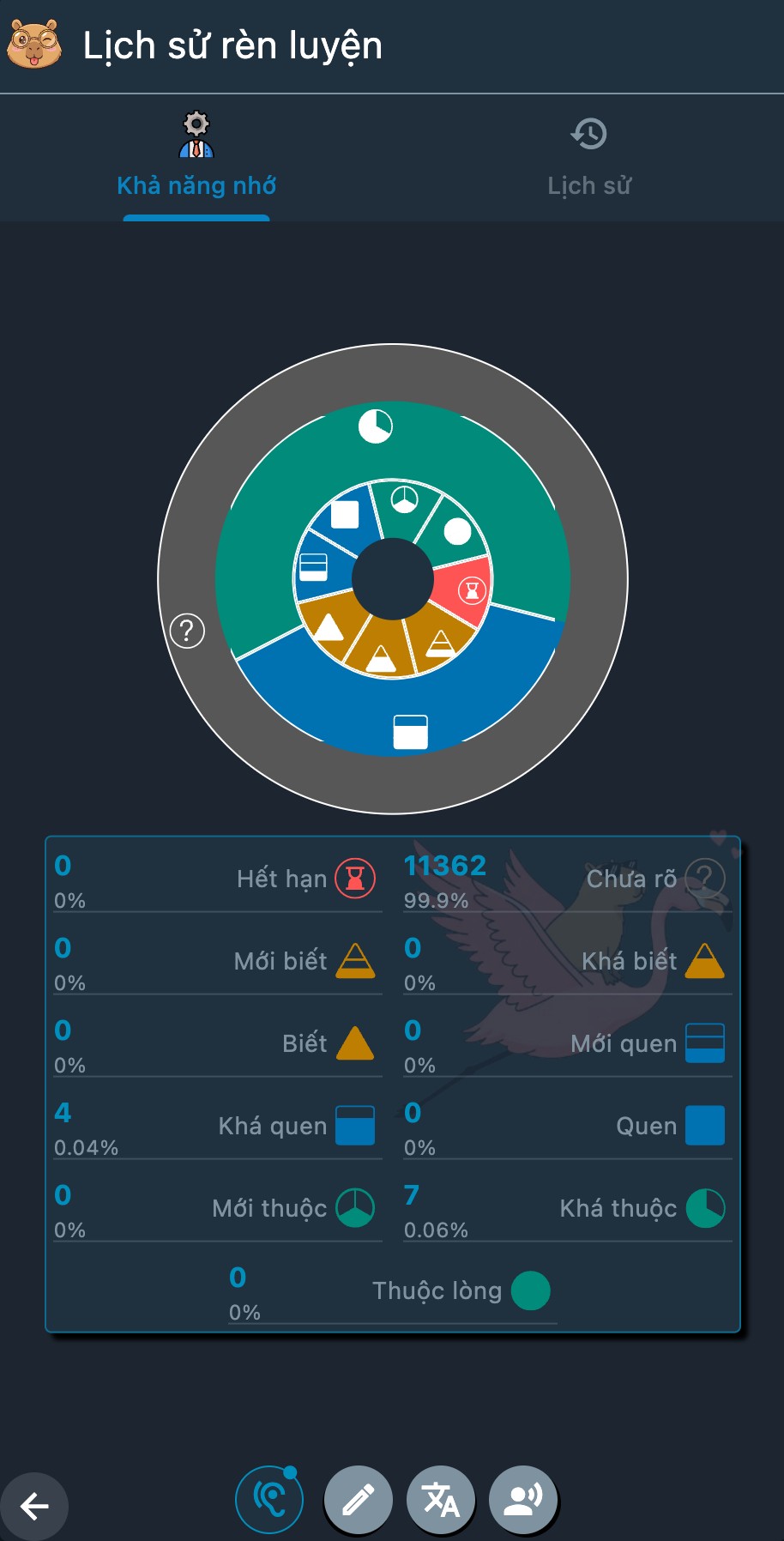Giao diện tạo gói từ vựng CapyLala